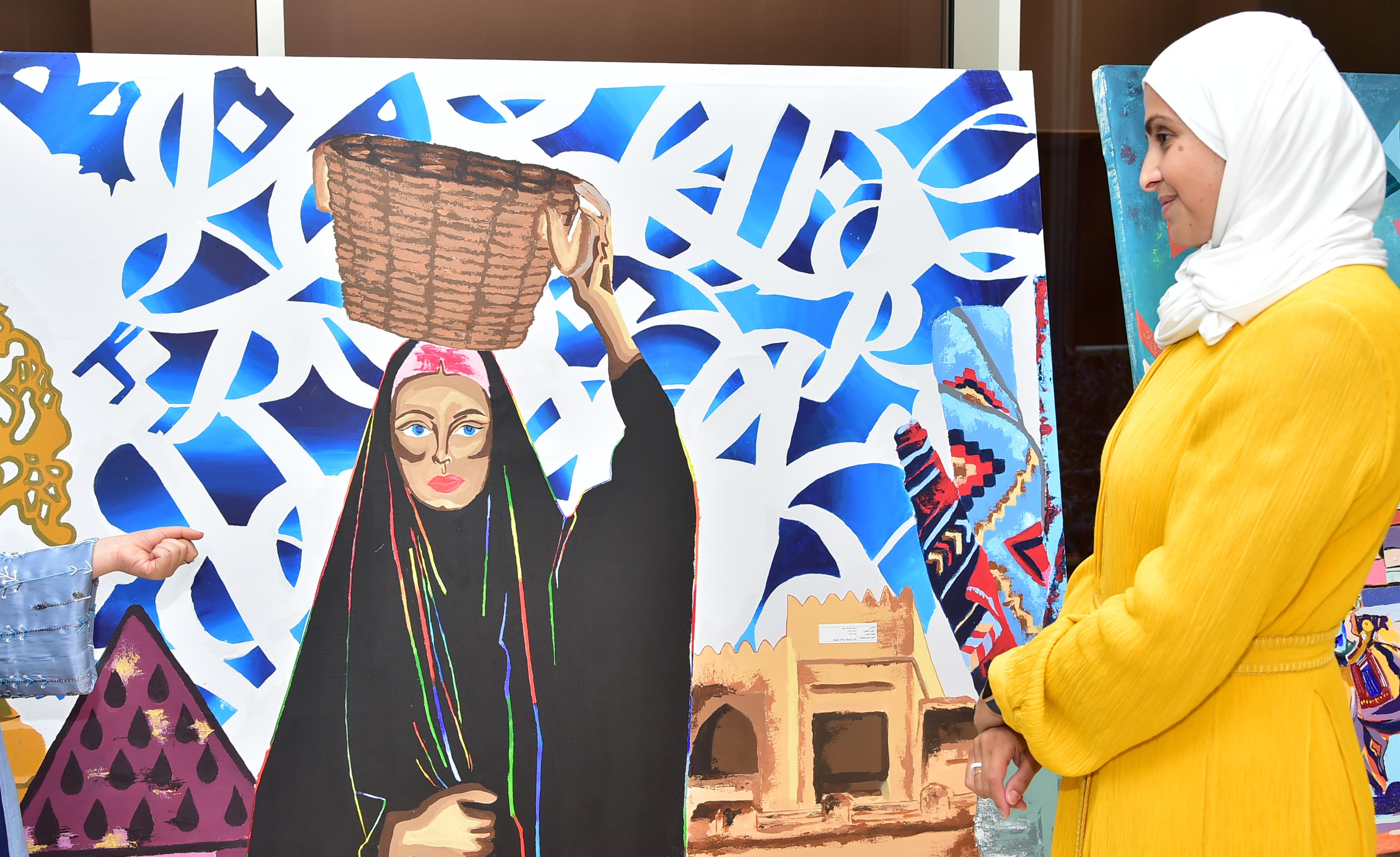 QU's Education College Organizes Art Exhibition on World Cup