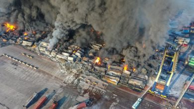 Turkish Maritime Authority Controls Fire in Port of Iskenderun