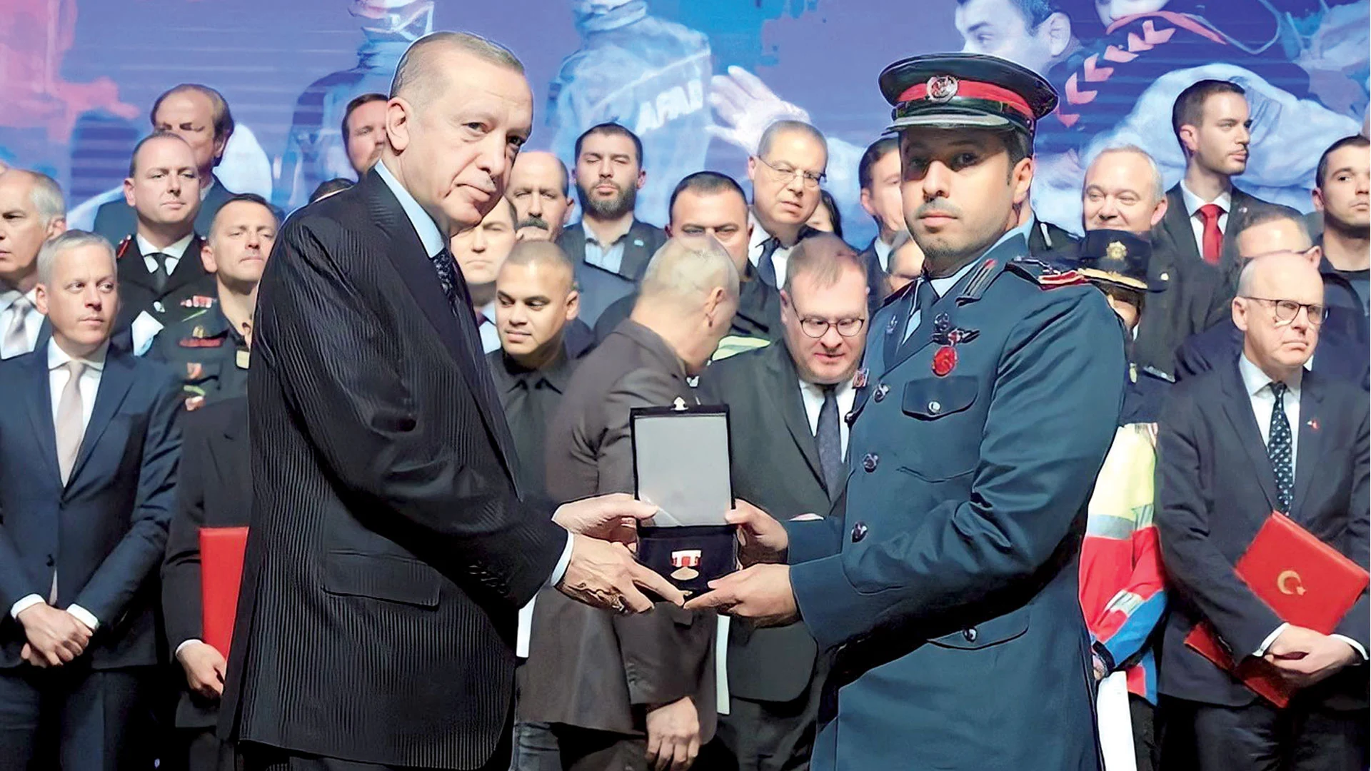 Turkish President Awards Medal of Supreme Sacrifice to Qatar International Search and Rescue Group