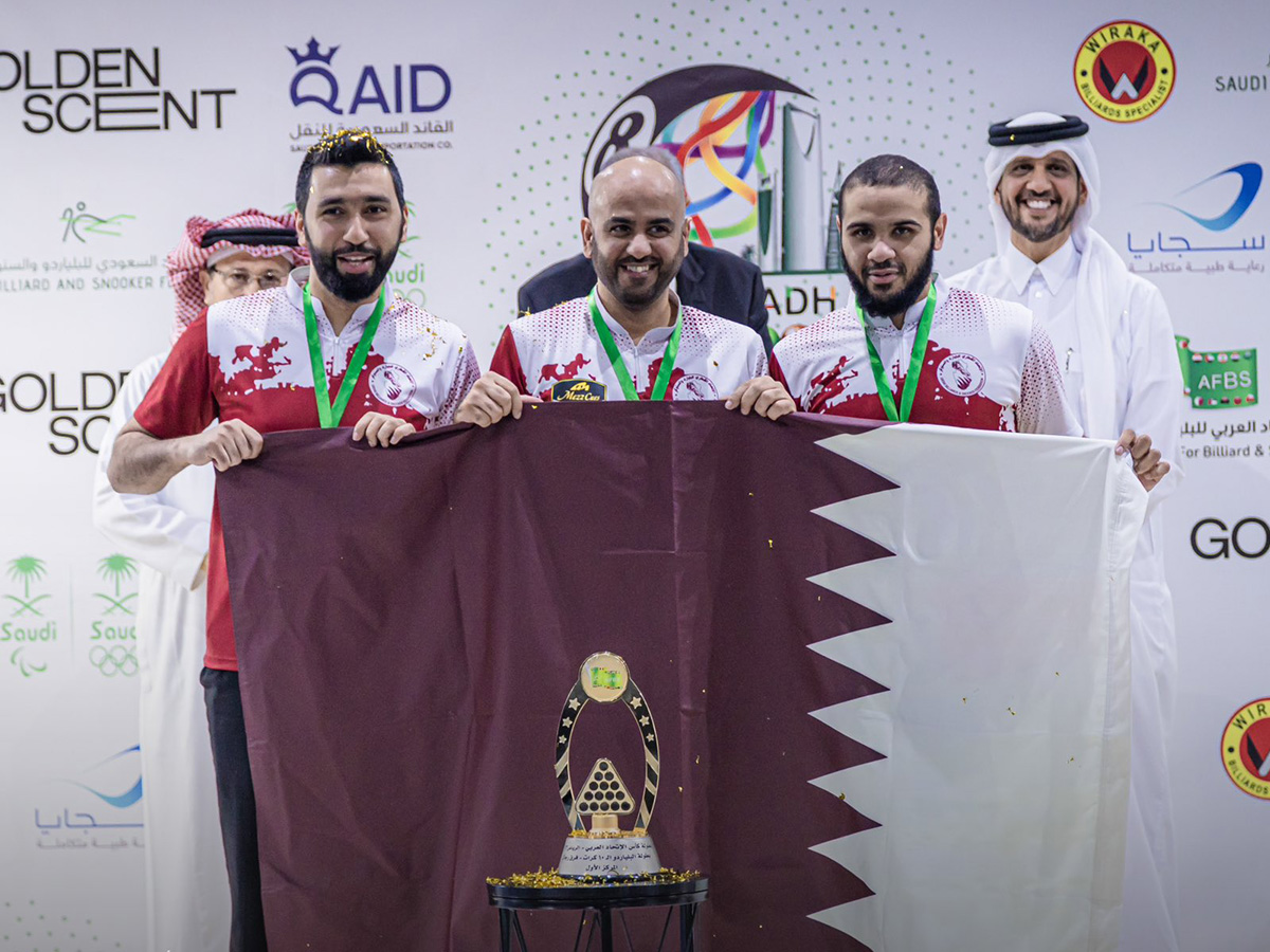 Qatar Wins 3 Medals at Arab Billiards and Snooker Championship