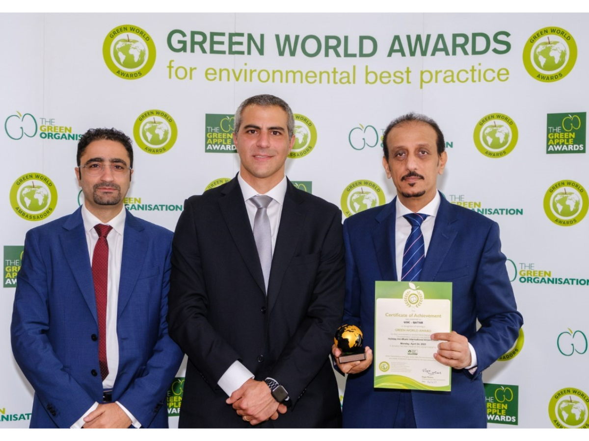UDC Receives 4 Green Apple Awards for Its Environment, Sustainability Achievements at The Pearl, Gewan Islands