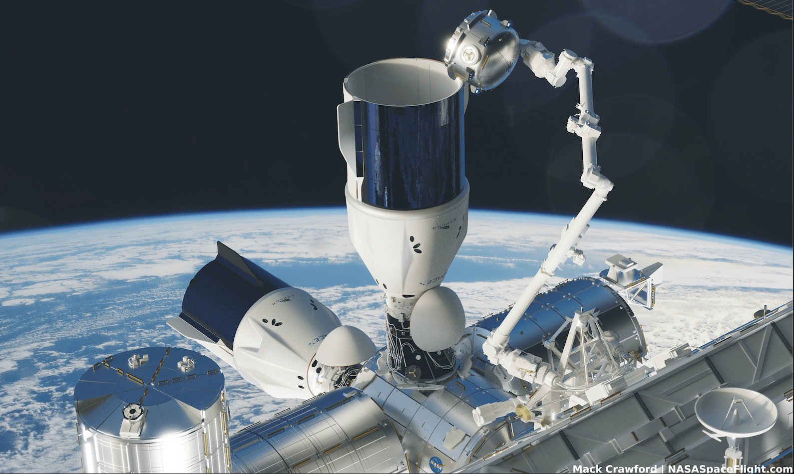 NASA: Dragon Cargo Capsule Docks ISS