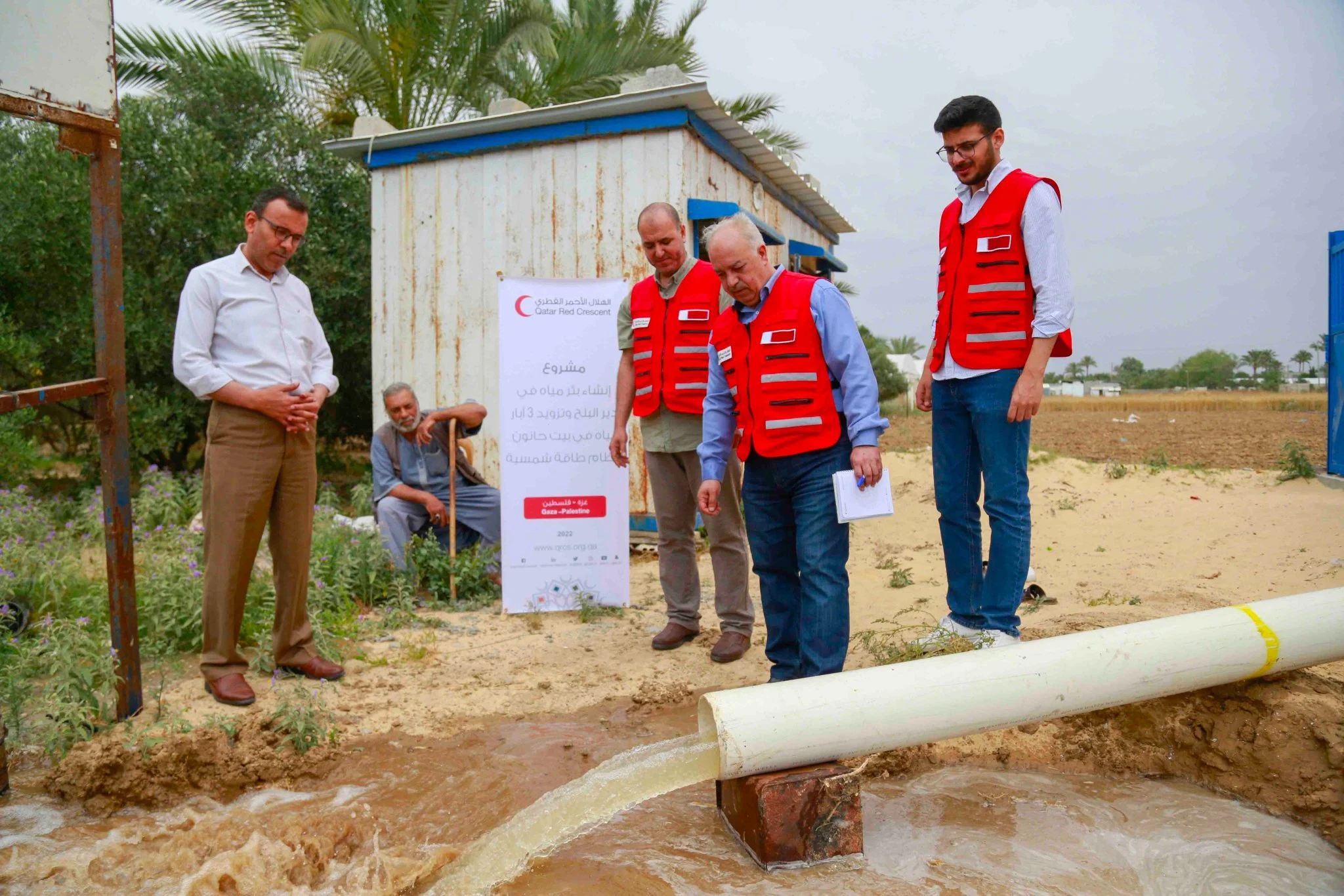 QRCS Implements Project to Provide Clean Drinking Water in Gaza Strip