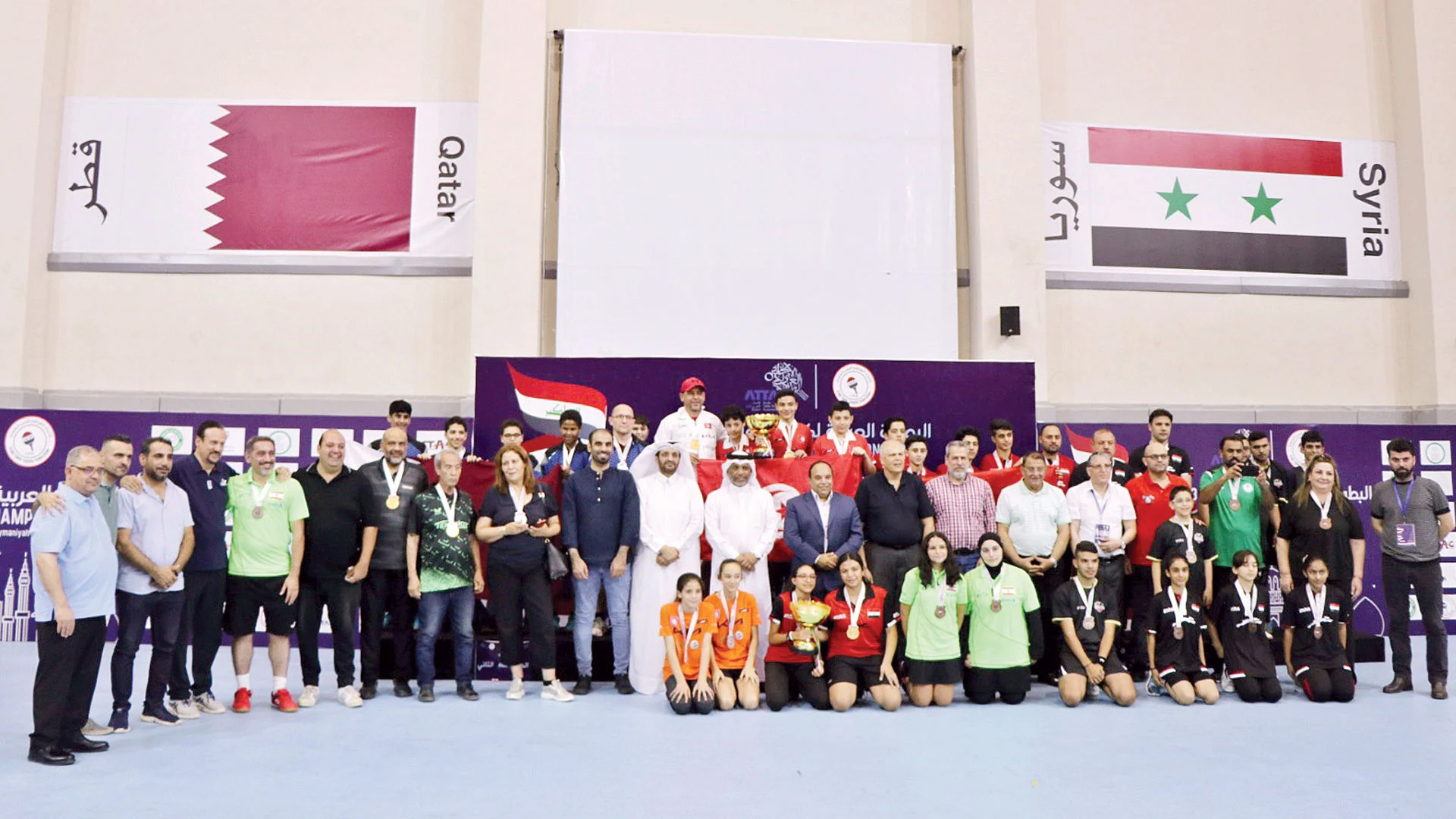 Team Qatar Bag Three Colored Medals in Arab Table Tennis Championship