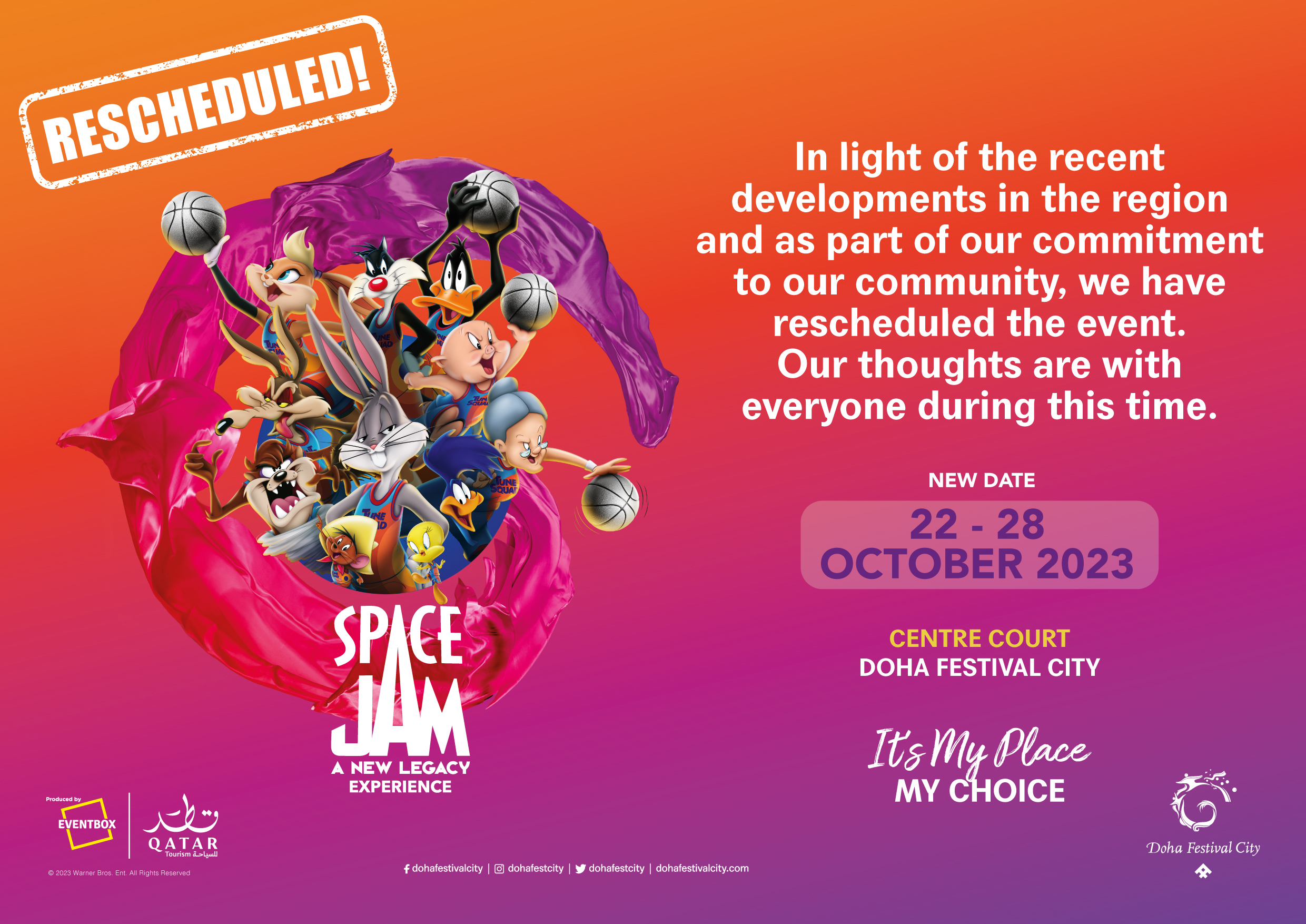 "Space Jam: A New Legacy" Experience at Doha Festival City to Open 22nd October