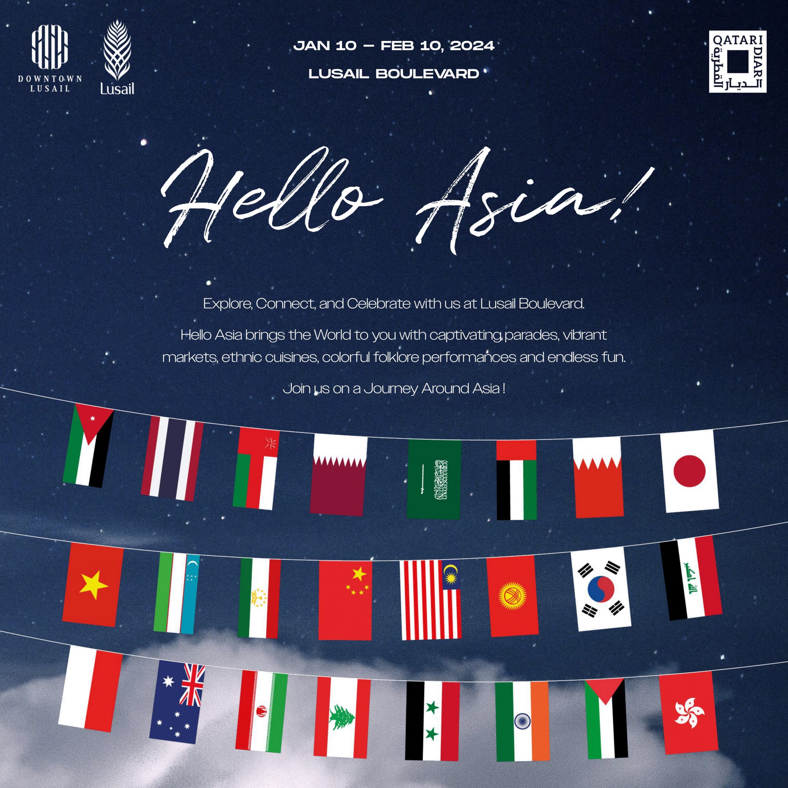 Hello Asia! Lusail's AFC Asian Cup 2023 Festivities