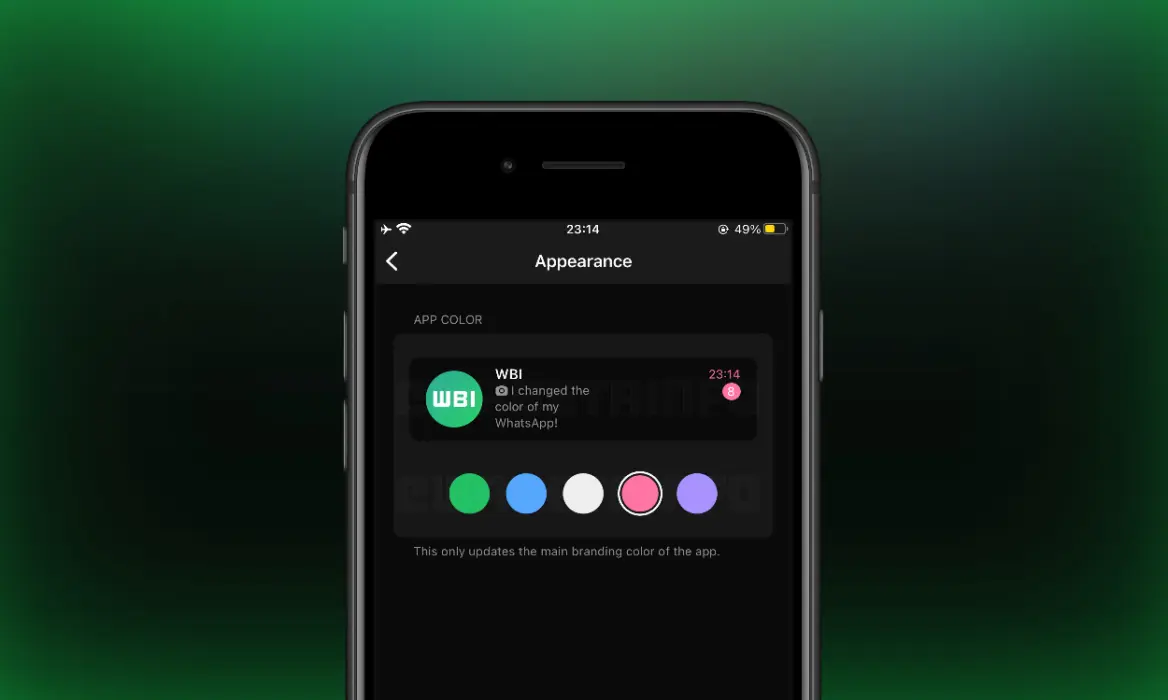 WhatsApp Testing Color Customization Feature for iPhone Users